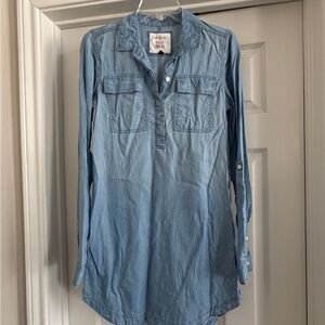 Light Blue Denim Shirt Dress